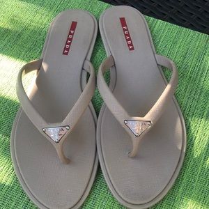 Prada logo sandals